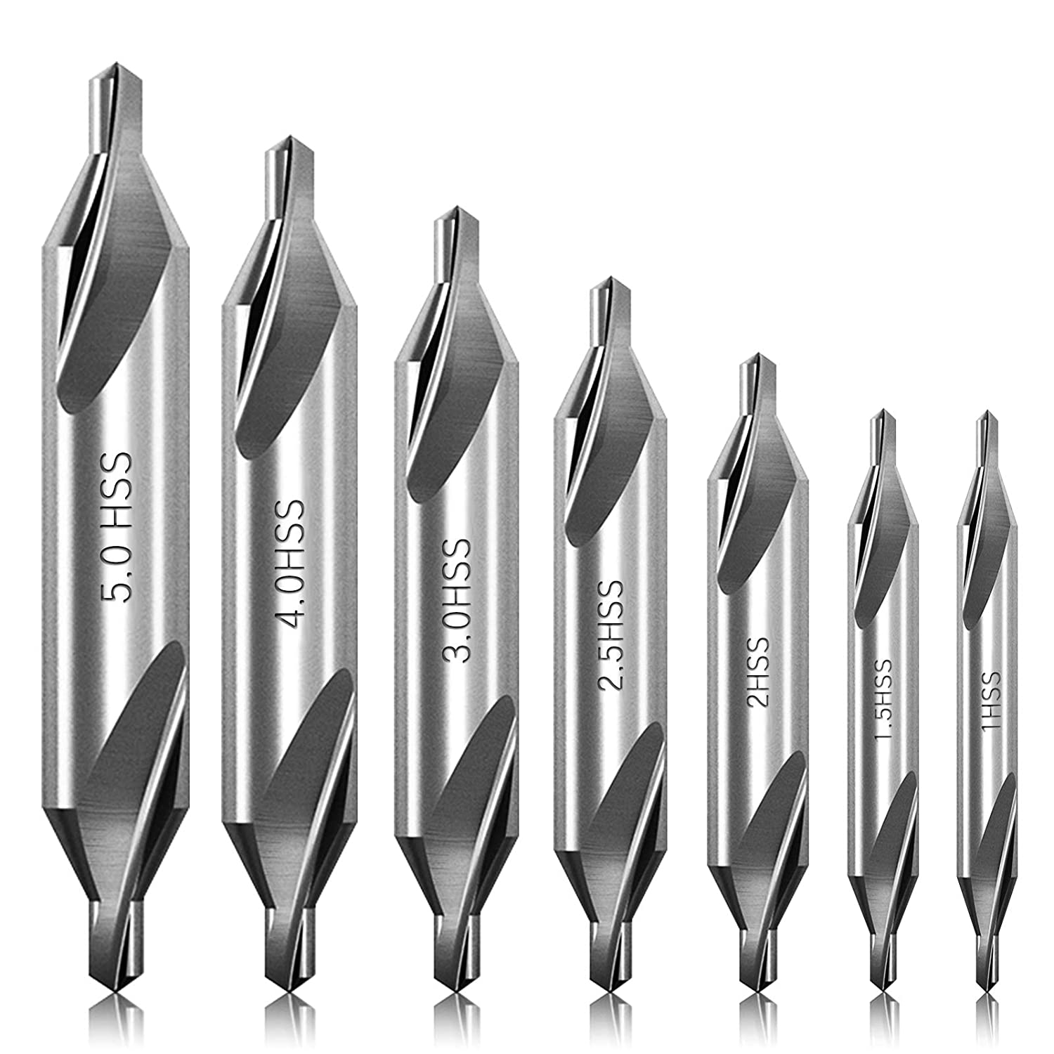 7 Pieces Center Drill Bits Set