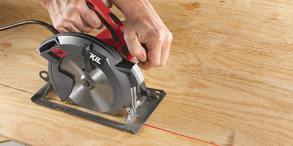 Corded circular saw with laser online guide